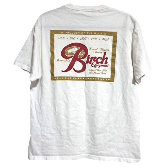 Drinks Well With Others Graphic T-Shirt Unisex Size L Birch Equipment White Cot - Picture 4 of 6